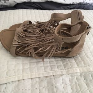 Fringed sandals